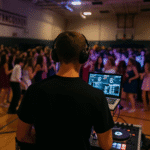 a photo of a DJ in Vancouver spinning at a school dance